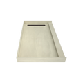 Redi Trench® 36 In x 60 In Single Curb Tileable Shower Pan Base with Right Drain and Linear Trench
