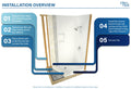 Redi Trench® 36 In x 60 In Single Curb Tileable Shower Pan Base with Right Drain and Linear Trench