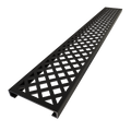 Redi Trench® 36 In x 72 In Double Threshold Corner Tileable Shower Pan Base with Right Drain and Linear Trench