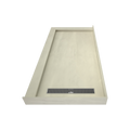 Redi Trench® 36 In x 72 In Double Threshold Corner Tileable Shower Pan Base with Right Drain and Linear Trench