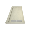 Redi Trench® 36 In x 72 In Double Threshold Corner Tileable Shower Pan Base with Right Drain and Linear Trench