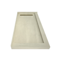 Redi Trench® 36 In x 72 In Double Threshold Corner Tileable Shower Pan Base with Right Drain and Linear Trench