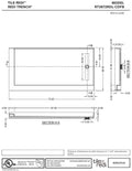 Redi Trench® 36 In x 72 In Double Threshold Corner Tileable Shower Pan Base with Right Drain and Linear Trench