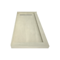 Redi Trench® 36 In x 72 In Double Threshold Corner Tileable Shower Pan Base with Right Drain and Linear Trench