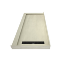 Redi Trench® 36 In x 72 In Double Threshold Corner Tileable Shower Pan Base with Right Drain and Linear Trench