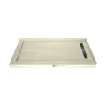 Redi Trench® 36 In x 72 In Double Threshold Corner Tileable Shower Pan Base with Right Drain and Linear Trench