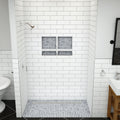 Redi Trench® 39 In x 60 In Barrier Free Tileable Shower Pan Base with Back Drain and Linear Trench