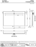 Redi Trench® 39 In x 60 In Barrier Free Tileable Shower Pan Base with Back Drain and Linear Trench
