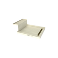 Base'N Bench® 42 In x 60 In Single Curb Tileable Shower Pan Base with Right Drain, Linear Trench, and Bench