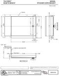 Base'N Bench® 42 In x 60 In Single Curb Tileable Shower Pan Base with Right Drain, Linear Trench, and Bench