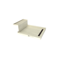 Base'N Bench® 42 In x 60 In Single Curb Tileable Shower Pan Base with Right Drain, Linear Trench, and Bench