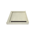 Redi Trench® 42 In x 48 In Double Threshold Corner Tileable Shower Pan Base with Right Drain and Linear Trench