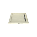 Redi Trench® 42 In x 48 In Double Threshold Corner Tileable Shower Pan Base with Right Drain and Linear Trench