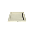 Redi Trench® 42 In x 48 In Double Threshold Corner Tileable Shower Pan Base with Right Drain and Linear Trench