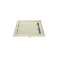 Redi Trench® 42 In x 48 In Double Threshold Corner Tileable Shower Pan Base with Right Drain and Linear Trench