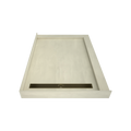 Redi Trench® 42 In x 60 In Right Double Threshold Corner Tileable Shower Pan Base with Left Drain and Linear Trench