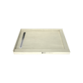 Redi Trench® 42 In x 60 In Right Double Threshold Corner Tileable Shower Pan Base with Left Drain and Linear Trench