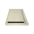 Redi Trench® 42 In x 60 In Right Double Threshold Corner Tileable Shower Pan Base with Left Drain and Linear Trench