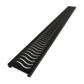 Redi Trench® 42 In x 60 In Right Double Threshold Corner Tileable Shower Pan Base with Left Drain and Linear Trench
