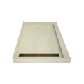 Redi Trench® 42 In x 60 In Right Double Threshold Corner Tileable Shower Pan Base with Left Drain and Linear Trench