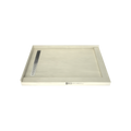 Redi Trench® 42 In x 60 In Right Double Threshold Corner Tileable Shower Pan Base with Left Drain and Linear Trench