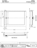 Redi Trench® 42 In x 60 In Right Double Threshold Corner Tileable Shower Pan Base with Left Drain and Linear Trench