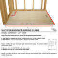 Redi Trench® 42 In x 60 In Right Double Threshold Corner Tileable Shower Pan Base with Left Drain and Linear Trench