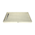 Redi Trench® 42 In x 72 In Single Curb Tileable Shower Pan Base with Left Drain and Linear Trench