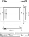 Redi Trench® 48 In x 60 In Right Double Threshold Corner Tileable Shower Pan Base with Left Drain and Linear Trench