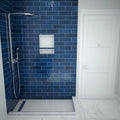 Redi Trench® 48 In x 60 In Right Double Threshold Corner Tileable Shower Pan Base with Left Drain and Linear Trench