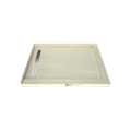 Redi Trench® 48 In x 60 In Right Double Threshold Corner Tileable Shower Pan Base with Left Drain and Linear Trench