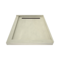Redi Trench® 48 In x 60 In Right Double Threshold Corner Tileable Shower Pan Base with Left Drain and Linear Trench