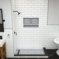 Redi Trench® 48 In x 60 In Right Double Threshold Corner Tileable Shower Pan Base with Left Drain and Linear Trench