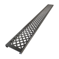 Redi Trench® 48 In x 60 In Left Double Threshold Corner Tileable Shower Pan Base with Right Drain and Linear Trench
