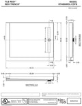 Redi Trench® 48 In x 60 In Left Double Threshold Corner Tileable Shower Pan Base with Right Drain and Linear Trench