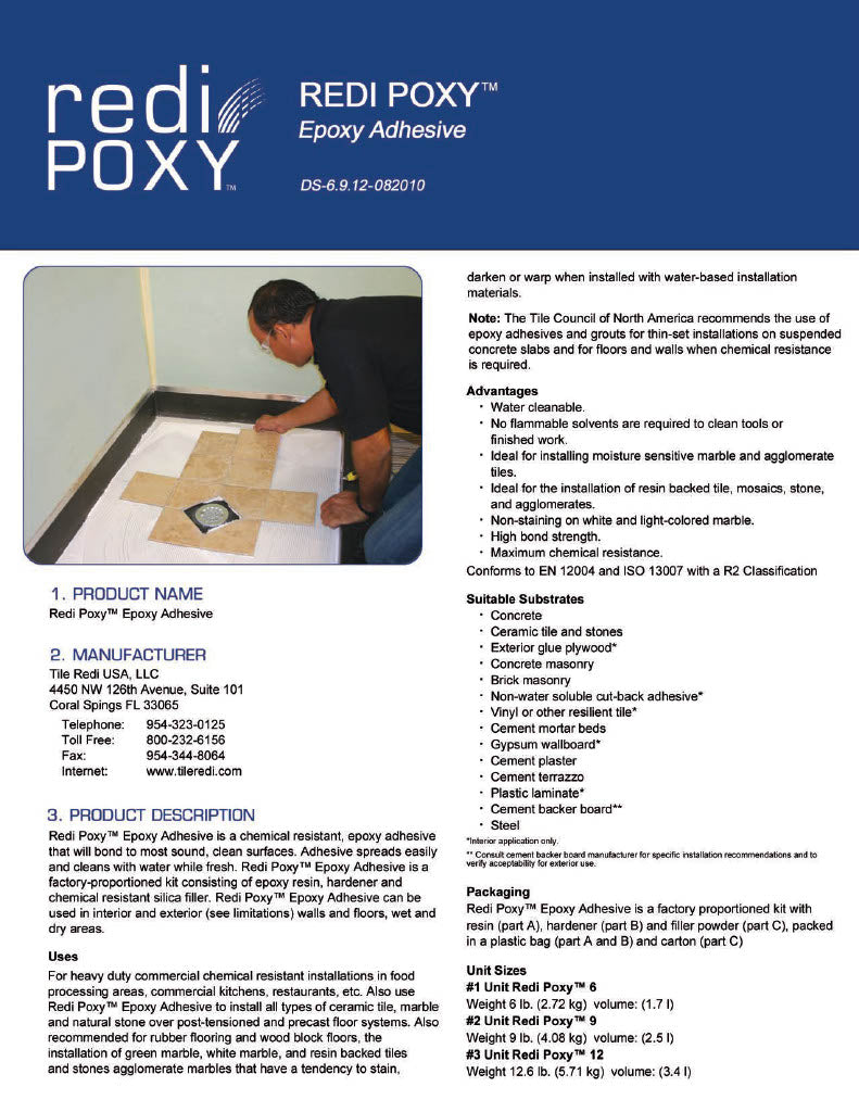 MSDS - Redi Poxy