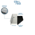Redi Neo® 40 In x 40 In Neo Angle Corner Shower Pan with Back Drain and Round Polished Chrome Drain Grate