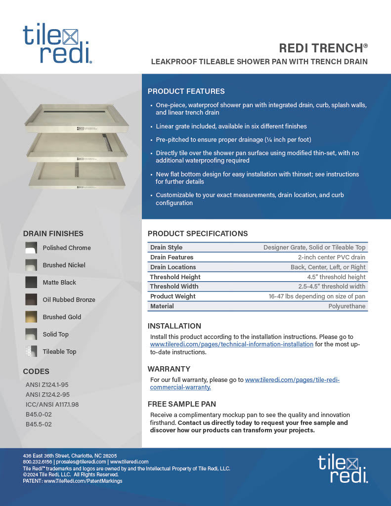 Technical Spec Sheet - Redi Trench