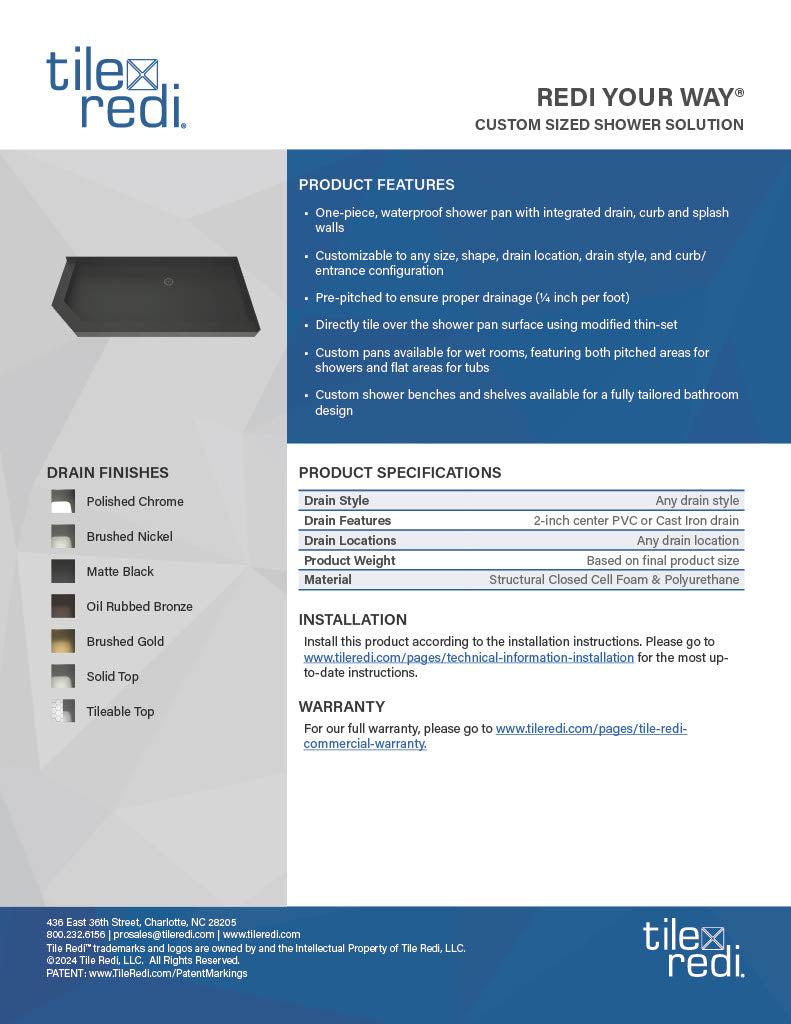 Technical Spec Sheet - Redi Your Way