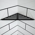 13.5 In x 9 In x 9 In Triangular Corner Shelf in Matte Black