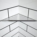 13.5 In x 9 In x 9 In Triangular Corner Shelf in Polished Chrome
