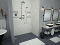Redi Free® 32 In x 60 In Barrier Free Shower Pan with Left Drain and Round Polished Chrome Drain Grate