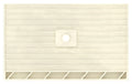 Wonder Drain® 36 In x 48 In Right Dual Curb Corner Shower Pan with Center Drain and Square Tileable Drain Grate