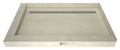Redi Trench® 34 In x 48 In Left Dual Curb Corner Shower Pan with Back Drain and Linear Polished Chrome Drain Grate
