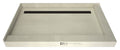 Redi Trench® 34 In x 48 In Right Dual Curb Corner Shower Pan with Back Drain and Linear Oil Rubbed Bronze Drain Grate