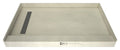 Redi Trench® 48 In x 60 In Single Curb Shower Pan with Left Drain and Linear Tileable Drain Grate