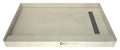 Redi Trench® 42 In x 60 In Single Curb Shower Pan with Right Drain and Linear Tileable Drain Grate
