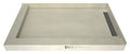 WonderFall Trench® 42 In x 72 In Left Dual Curb Corner Shower Pan with Right Drain and Linear Tileable Drain Grate