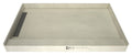 WonderFall Trench® 48 In x 60 In Single Curb Shower Pan with Left Drain and Linear Tileable Drain Grate