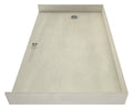 Redi Free® 33 In x 54 In Barrier Free Shower Pan with Left Drain and Round Polished Chrome Drain Grate